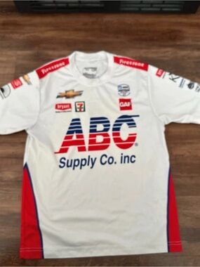 Kids Racing Tee - White with Red & Blue Accents IndyCar